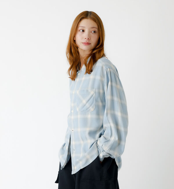 Rouge vif「【REMI RELIEF / レミレリーフ】レーヨンツイルチェックレギュラー シ」|シャツ・ブラウス|