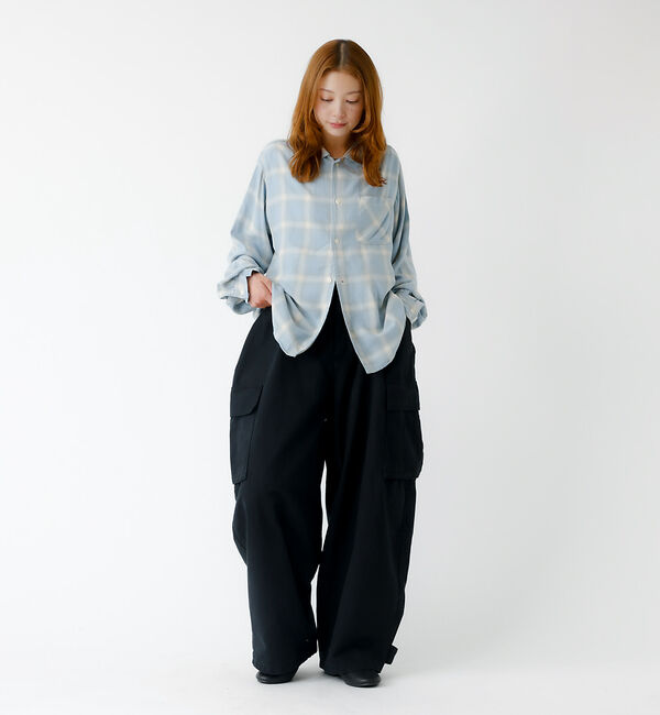 Rouge vif「【REMI RELIEF / レミレリーフ】レーヨンツイルチェックレギュラー シ」|シャツ・ブラウス|