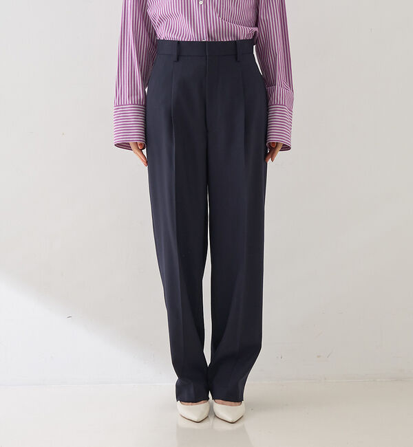 Rouge vif「【セットアップ対応】メンズライクウール混サキソニーテーパードパンツ」|その他|