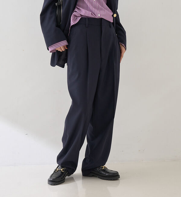 Rouge vif「【セットアップ対応】メンズライクウール混サキソニーテーパードパンツ」|その他|