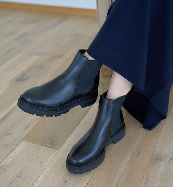 Rouge vif「【ロングヒット】【ENESS/エネス】サイドゴアブーツ」|ショートブーツ|ブラック