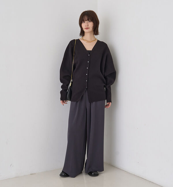 Rouge vif「【人気追加】ストレッチダンボールタックワイドパンツ」|その他|