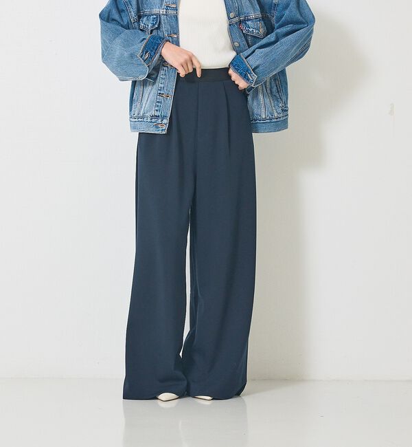 Rouge vif「【人気追加】ストレッチダンボールタックワイドパンツ」|その他|