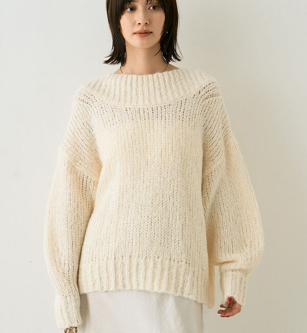 Rouge vif「ロービングニットプルオーバー」|ニット・セーター|アイボリー