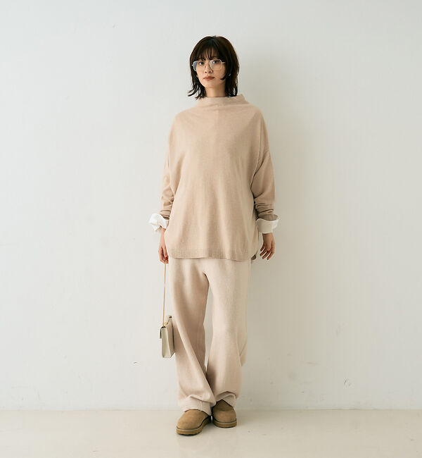 Rouge vif「ボトルネックポンチョライクニットプルオーバー」|ニット・セーター|