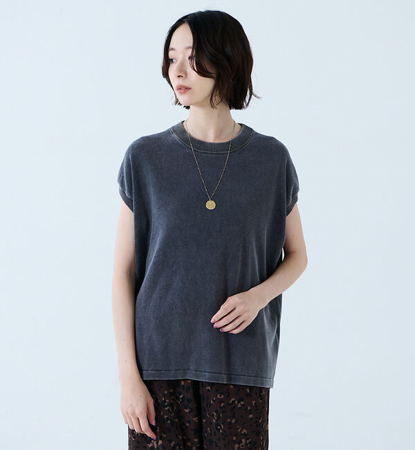 Rouge vif「【JOHNBULL/ジョンブル】ドライコットンピグメントフレンチニットT / フ」|ニット・セーター|