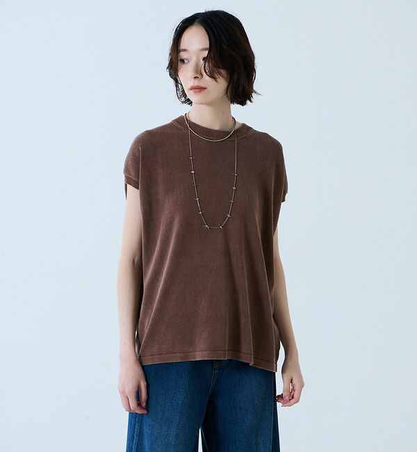 Rouge vif「【JOHNBULL/ジョンブル】ドライコットンピグメントフレンチニットT / フ」|ニット・セーター|