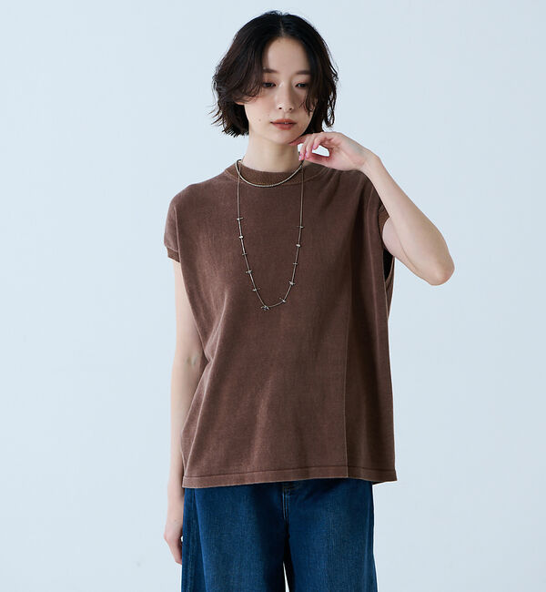 Rouge vif「【JOHNBULL/ジョンブル】ドライコットンピグメントフレンチニットT / フ」|ニット・セーター|