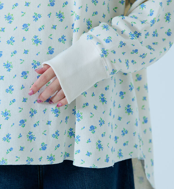 Rouge vif「【JEMORGAN / ジェーイーモーガン】ガーゼ裏毛 花柄クルースウェット/J」|スウェット・ジャージ|