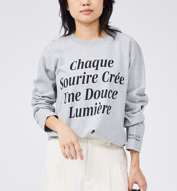 Rouge vif「ロゴロングスリーブTシャツ」|Tシャツ・カットソー|グレー