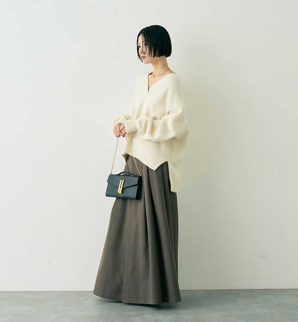 Rouge vif「【人気追加】 タックフレアマキシスカート」|スカート|