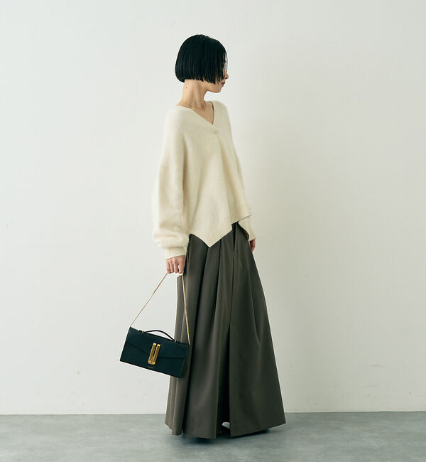 Rouge vif「【人気追加】 タックフレアマキシスカート」|スカート|