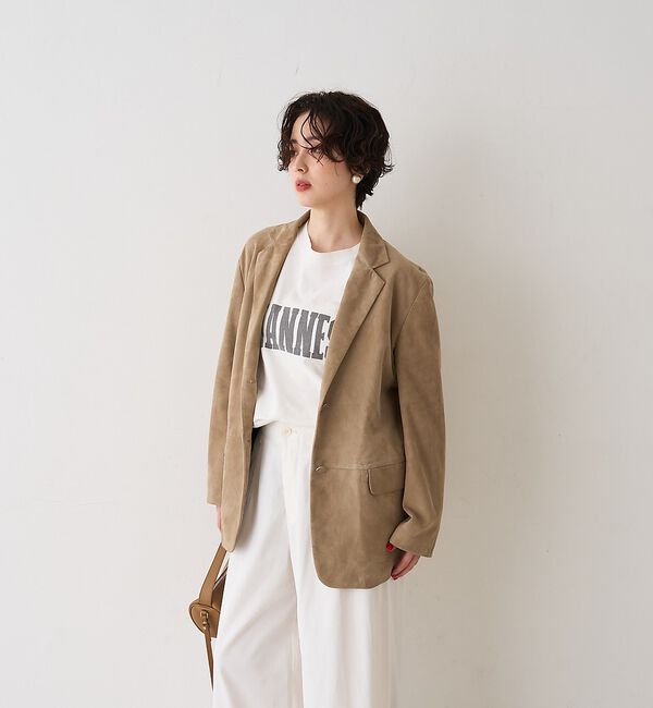 Rouge vif「ゴートスエード シングルジャケット」|テーラードジャケット|