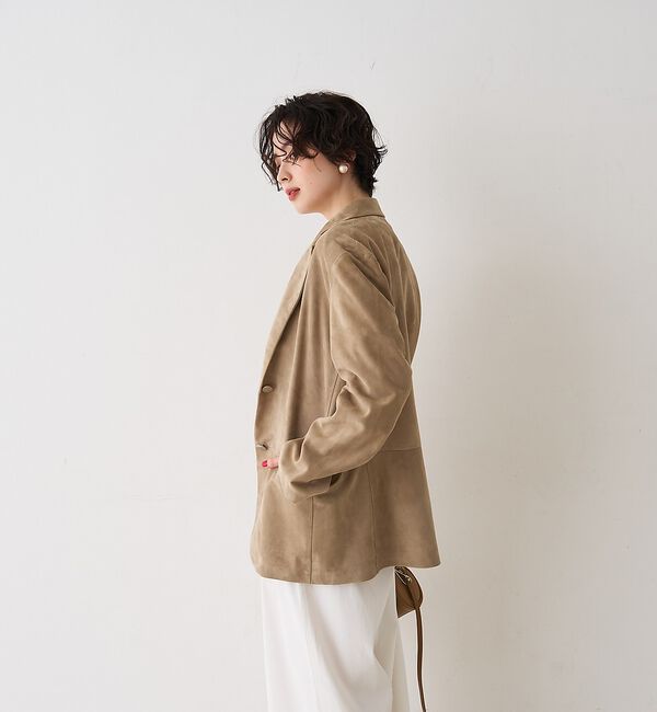 Rouge vif「ゴートスエード シングルジャケット」|テーラードジャケット|