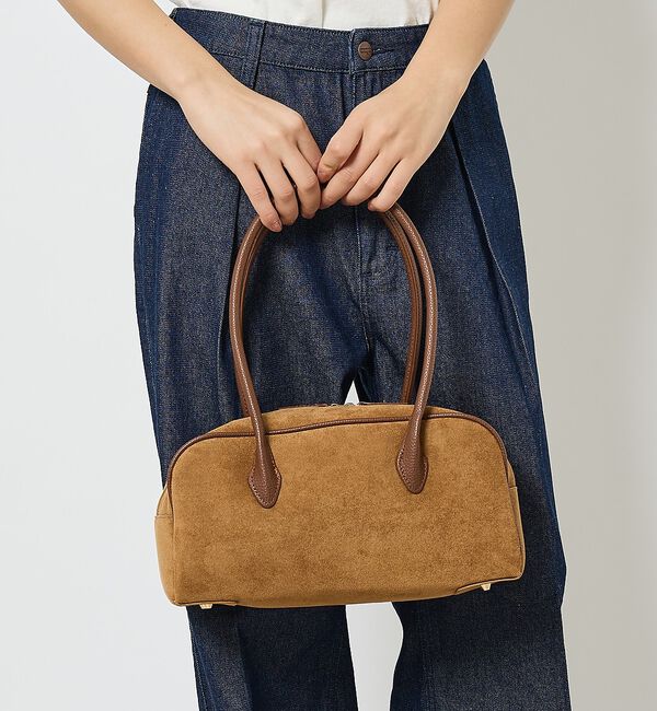 Rouge vif「【VELETTO/ヴェレット】スエードボストンバッグ/バッグ/ブラウン/合成皮革」|ボストンバッグ|キャメル