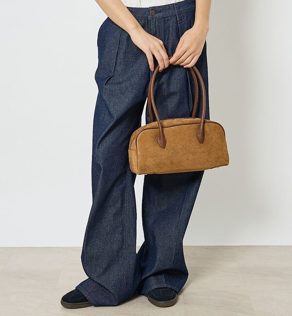 Rouge vif「【VELETTO/ヴェレット】スエードボストンバッグ/バッグ/ブラウン/合成皮革」|ボストンバッグ|