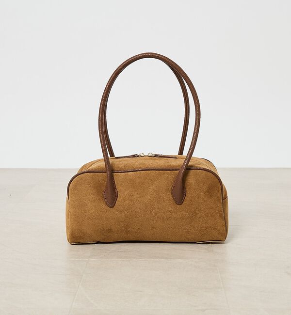 Rouge vif「【VELETTO/ヴェレット】スエードボストンバッグ/バッグ/ブラウン/合成皮革」|ボストンバッグ|