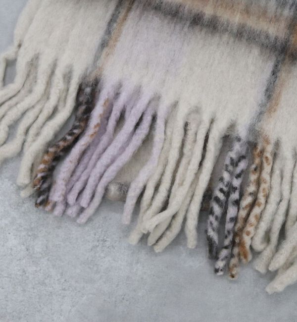 Rouge vif「チェックマフラー/40x180/マフラー大判/ロング/お出かけ」|マフラー|