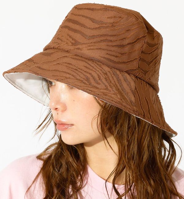 Rouge vif「【Ruben/ルーベン】ゼブラハット/ZEBRA PATERN HAT/RUS-」|その他|ブラウン