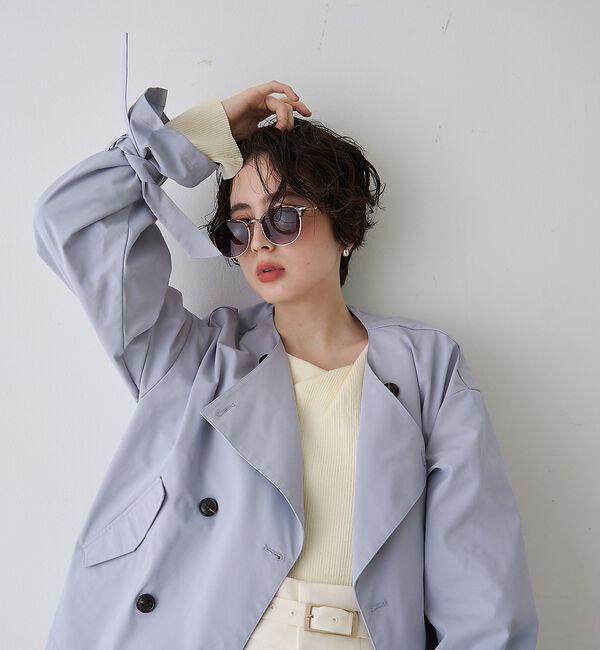 Rouge vif「【一部店舗限定】ドレープスリットスリーブリブニット」|ニット・セーター|