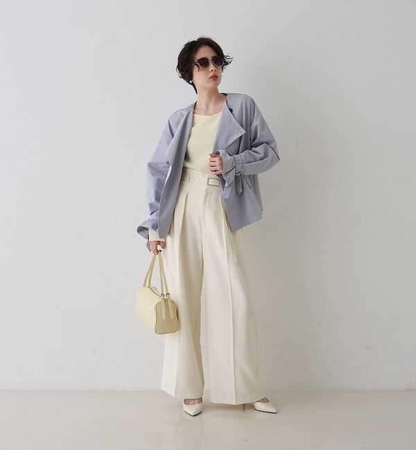 Rouge vif「【一部店舗限定】ドレープスリットスリーブリブニット」|ニット・セーター|