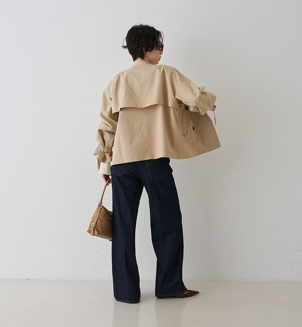 Rouge vif「【撥水・防花粉加工】【一部店舗限定】キャンディスリーブショートトレンチコート」|トレンチコート|