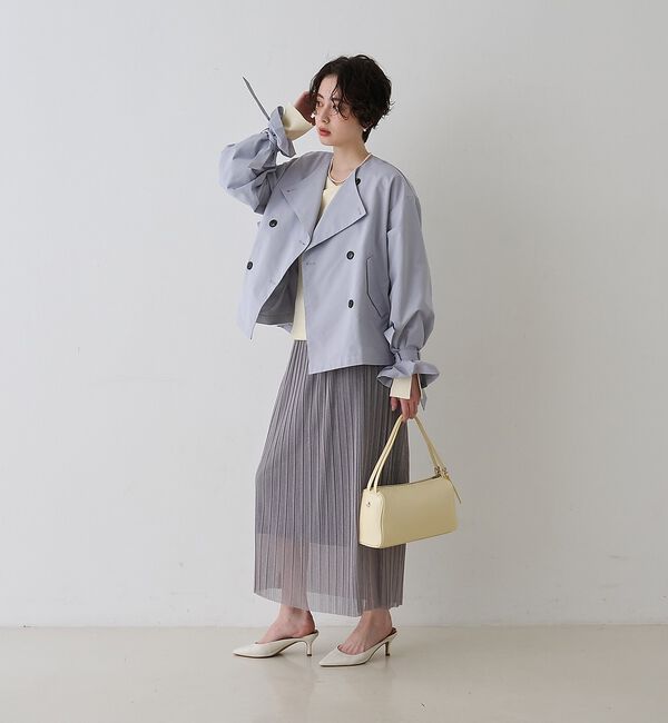 Rouge vif「【撥水・防花粉加工】【一部店舗限定】キャンディスリーブショートトレンチコート」|トレンチコート|