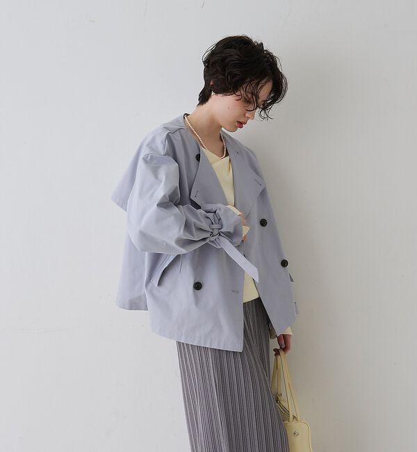 Rouge vif「【撥水・防花粉加工】【一部店舗限定】キャンディスリーブショートトレンチコート」|トレンチコート|