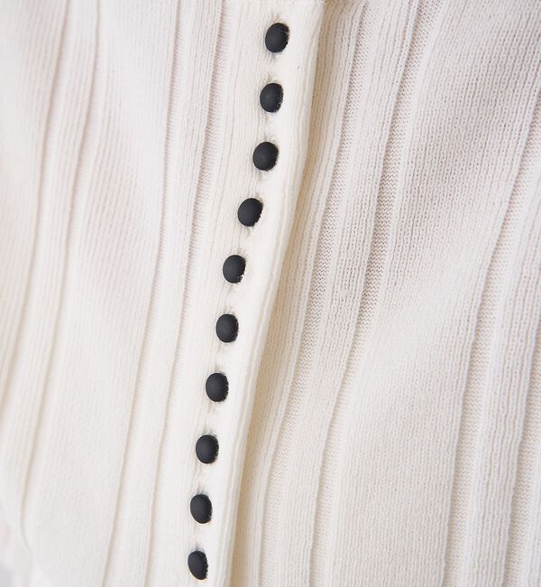 Rouge vif「ストライプ組織2WAYニット /カーディガン」|ニット・セーター|