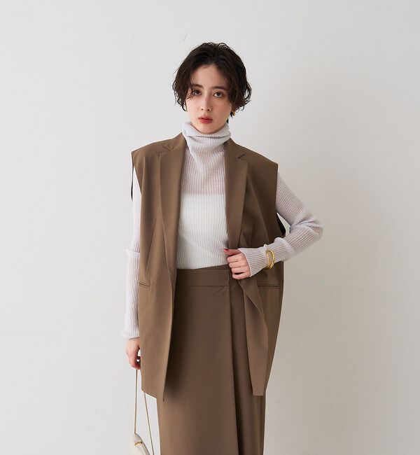 Rouge vif「【セットアップ対応】テーラーカラージレ」|ダウンベスト・ベスト|