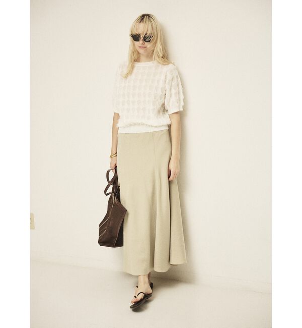 Rouge vif「ドットシアーフリンジニット」|ニット・セーター|