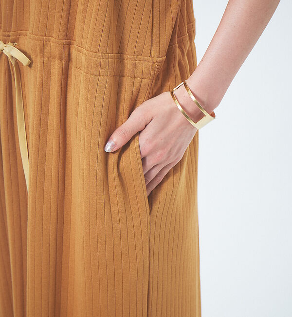 qualite「【WEB限定】リネンコットンカットソーオールインワン」|オールインワン|