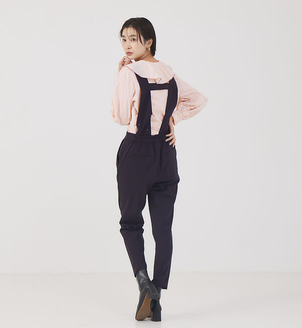 qualite「《セットアップ対応》サロペット付センタープレスパンツ」|オールインワン|