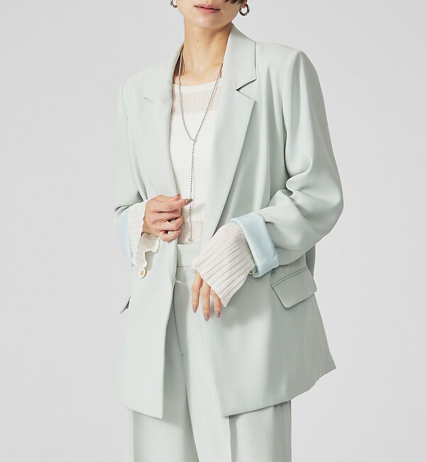 qualite「【セットアップ対応】マットサテンダブルジャケット」|その他|セージグリーン