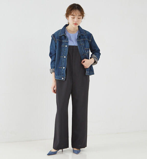 qualite「2WAYストレッチサロペット」|オールインワン|