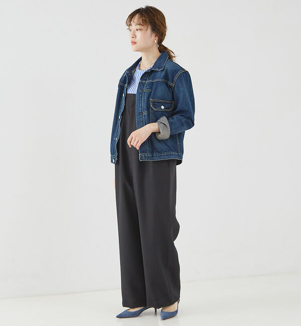 qualite「2WAYストレッチサロペット」|オールインワン|