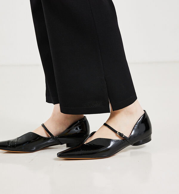 qualite「レーヨンストレッチサイドスリットニットパンツ」|その他|