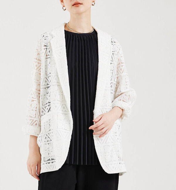 qualite「エンブロイダリージャケット」|その他|オフホワイト