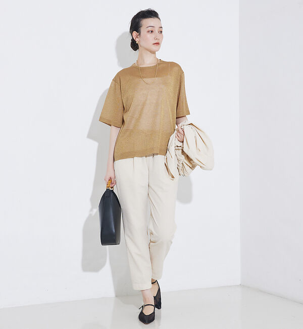 qualite「シアサッカーテーパードパンツ」|その他|