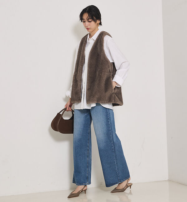 qualite「ミンクライクファージレ」|ベスト・ジレ|