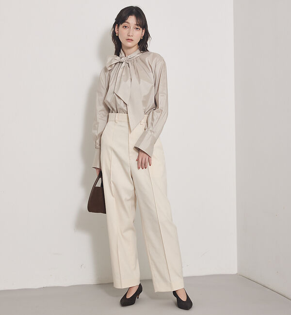 qualite「【Oggi 掲載】ツイルピンタックパンツ」|その他|