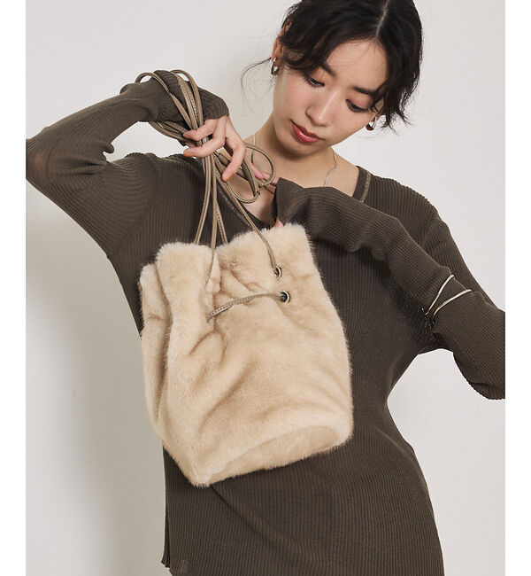 qualite「ファーバック/秋バッグ/冬バッグ/モコモコバッグ」|ショルダー・メッセンジャー|