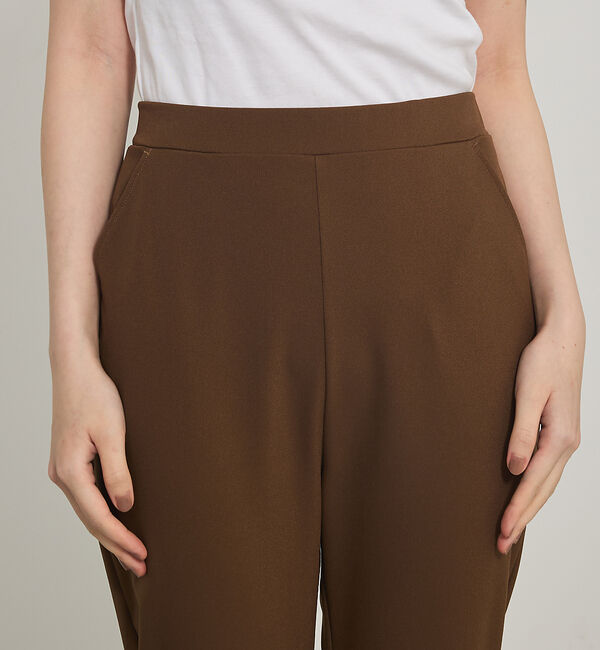 qualite「ご好評につきブラック再入荷！【細見えパンツ】トリコットスリムパンツ」|その他|