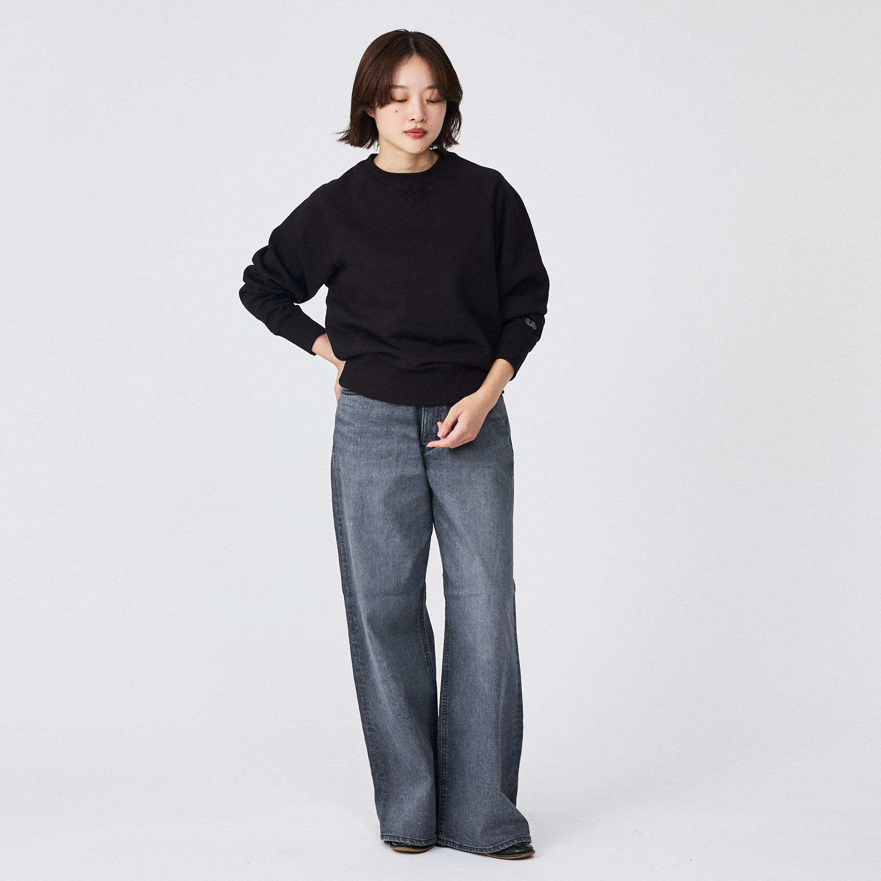 qualite「【YANUK】KATE (Loose Buggy) ワイドデニム」|デニム|