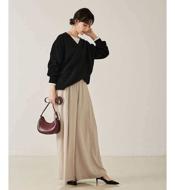 qualite「ピーチサテンフレアーパンツ」|その他|