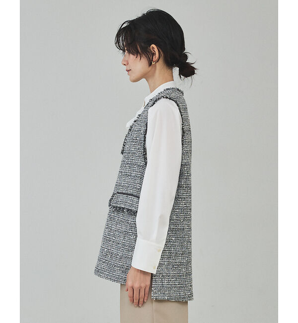 qualite「ラメツイードジレ」|ベスト・ジレ|