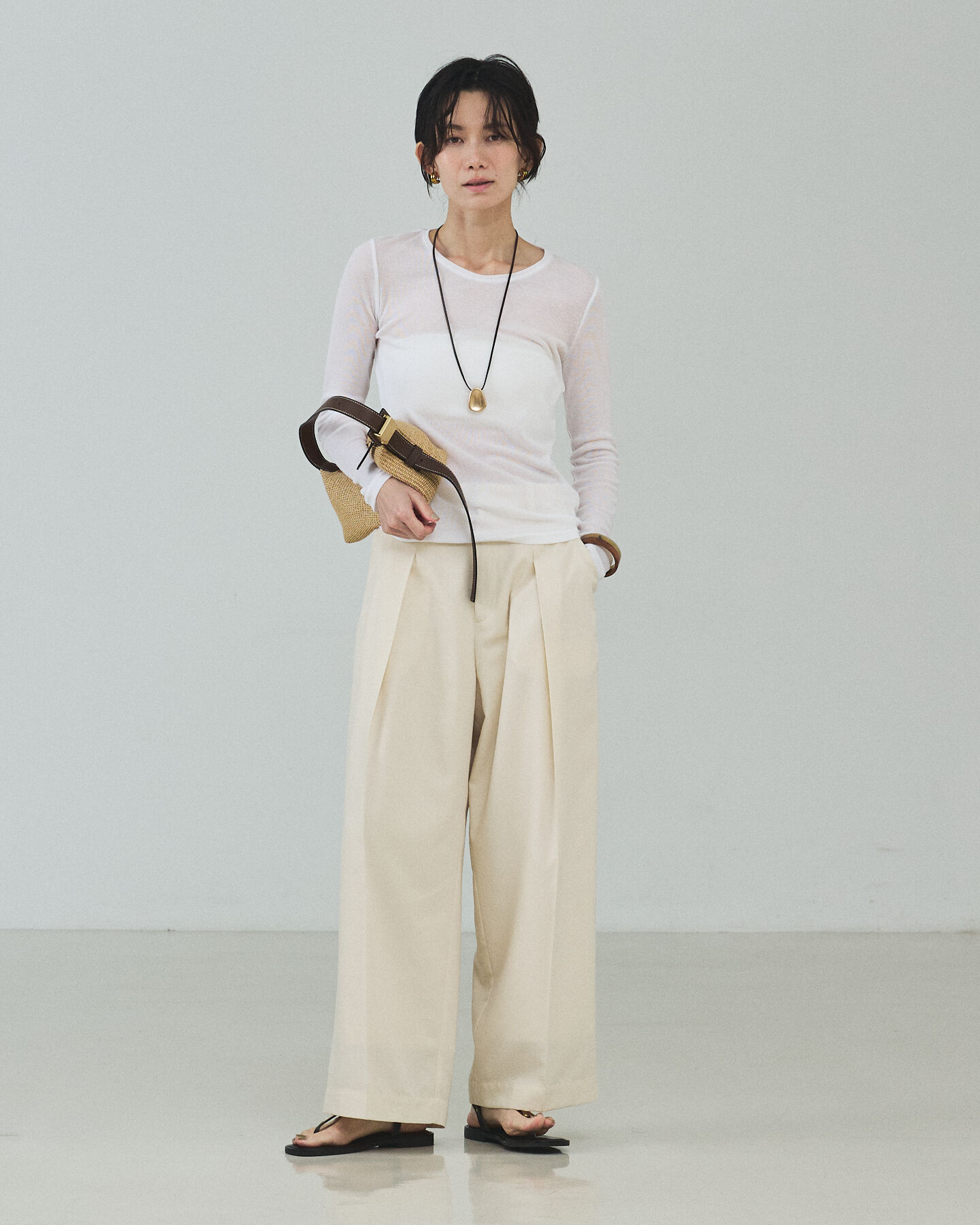 qualite「シアーテレコロングスリーブT」|Tシャツ・カットソー|