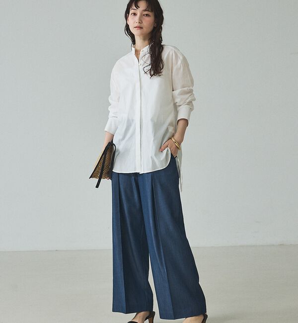 qualite「【シルエット調整可能】ウエストドロストシャツ」|シャツ・ブラウス|
