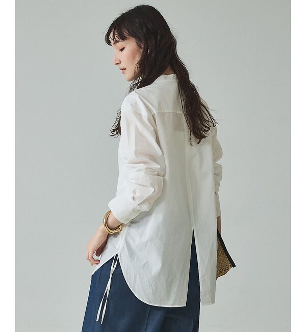 qualite「【シルエット調整可能】ウエストドロストシャツ」|シャツ・ブラウス|