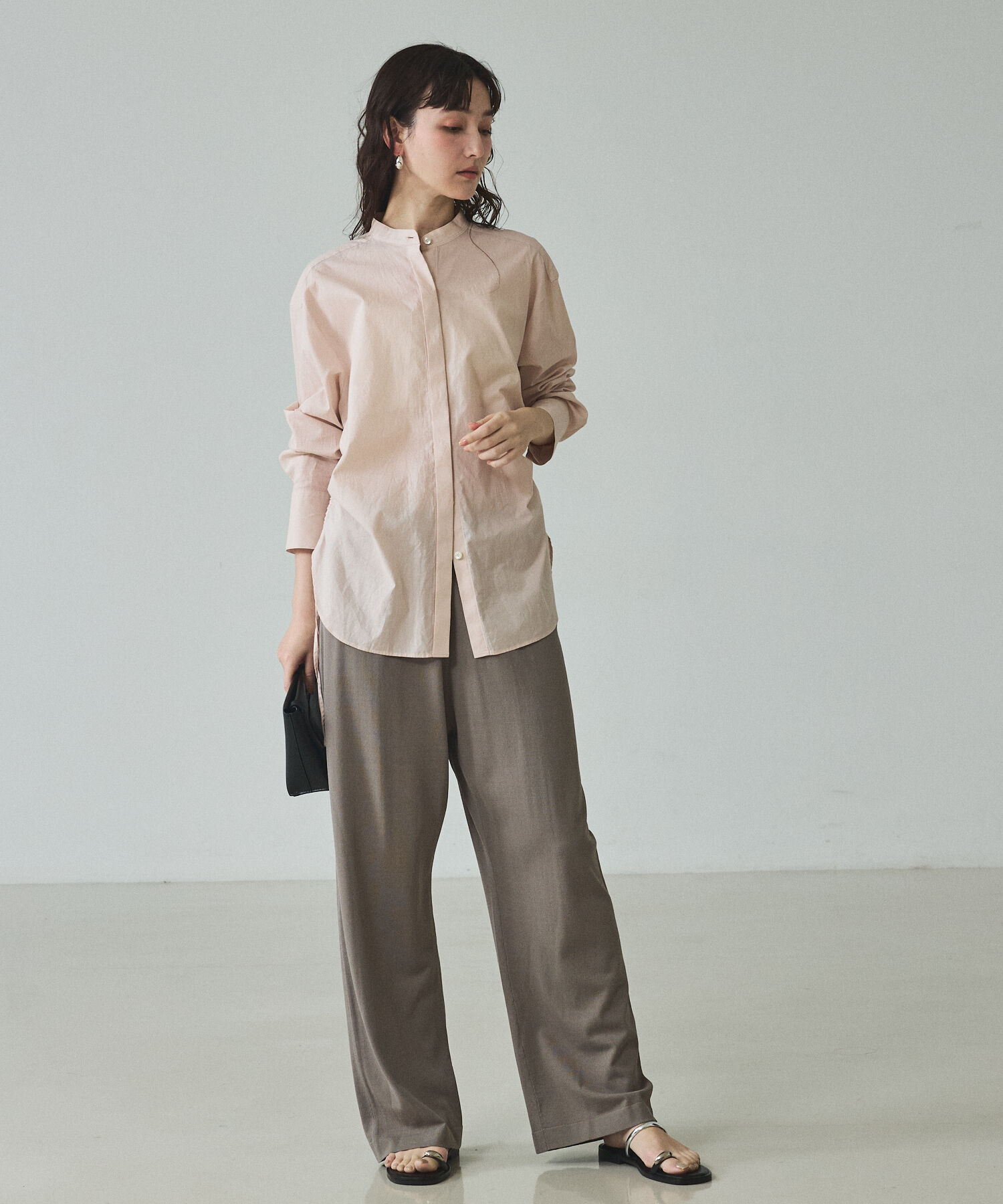 qualite「【シルエット調整可能】ウエストドロストシャツ」|シャツ・ブラウス|